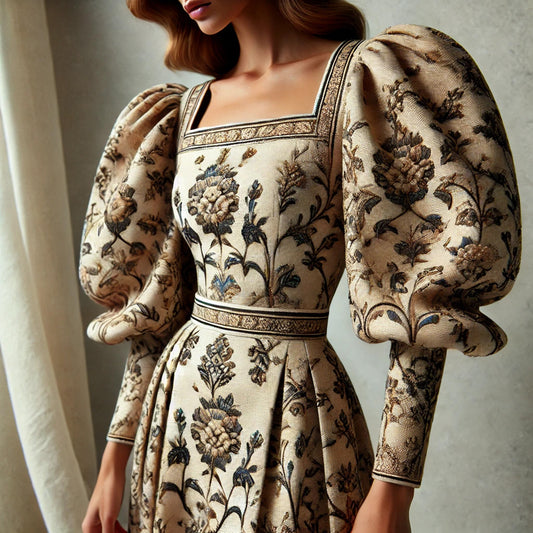 Floral Jacquard Dress