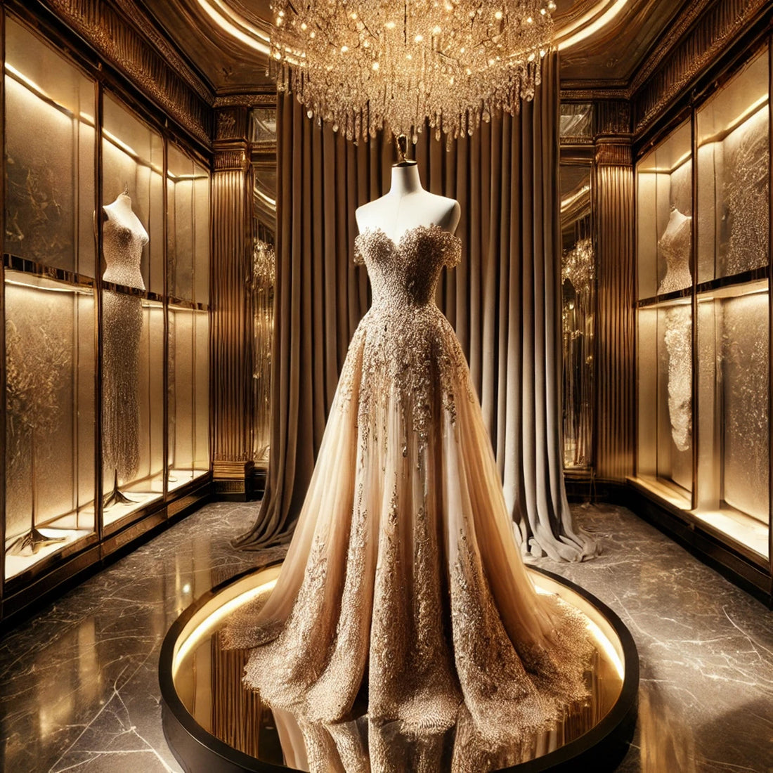 Jacquard Formal Gown