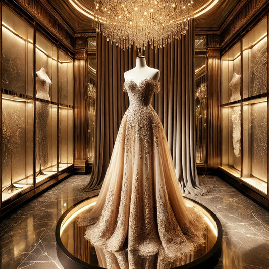 Jacquard Formal Gown