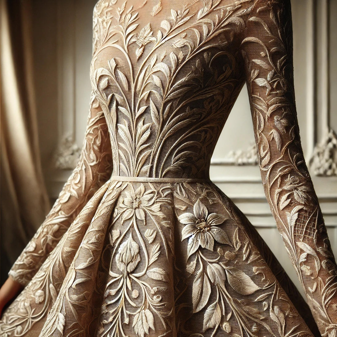 Jacquard Formal Dress
